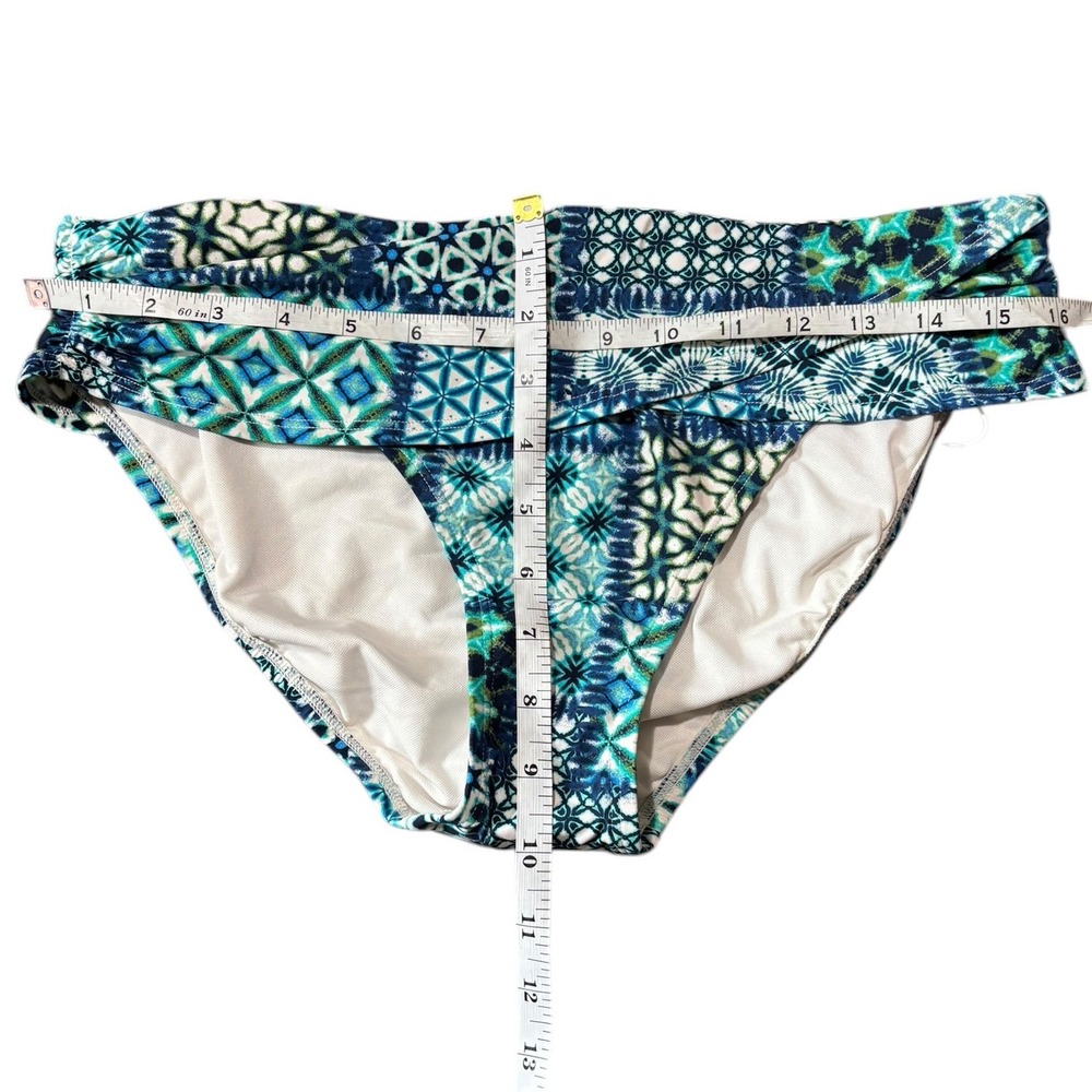 Bleu Rod Beattie Swim Women Navy Multi Geometric Tile‎ Bikini Bottom Size 10 NWT - Picture 6 of 13